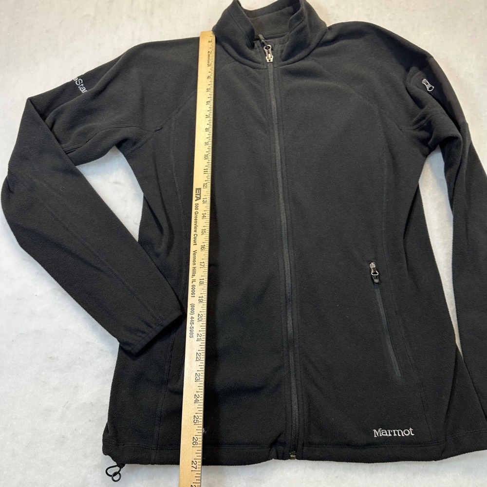 Marmot‎ Polartec Fleece Jacket Womens Large Black Full Zip Outdoor Gorpcore - Picture 3 of 8